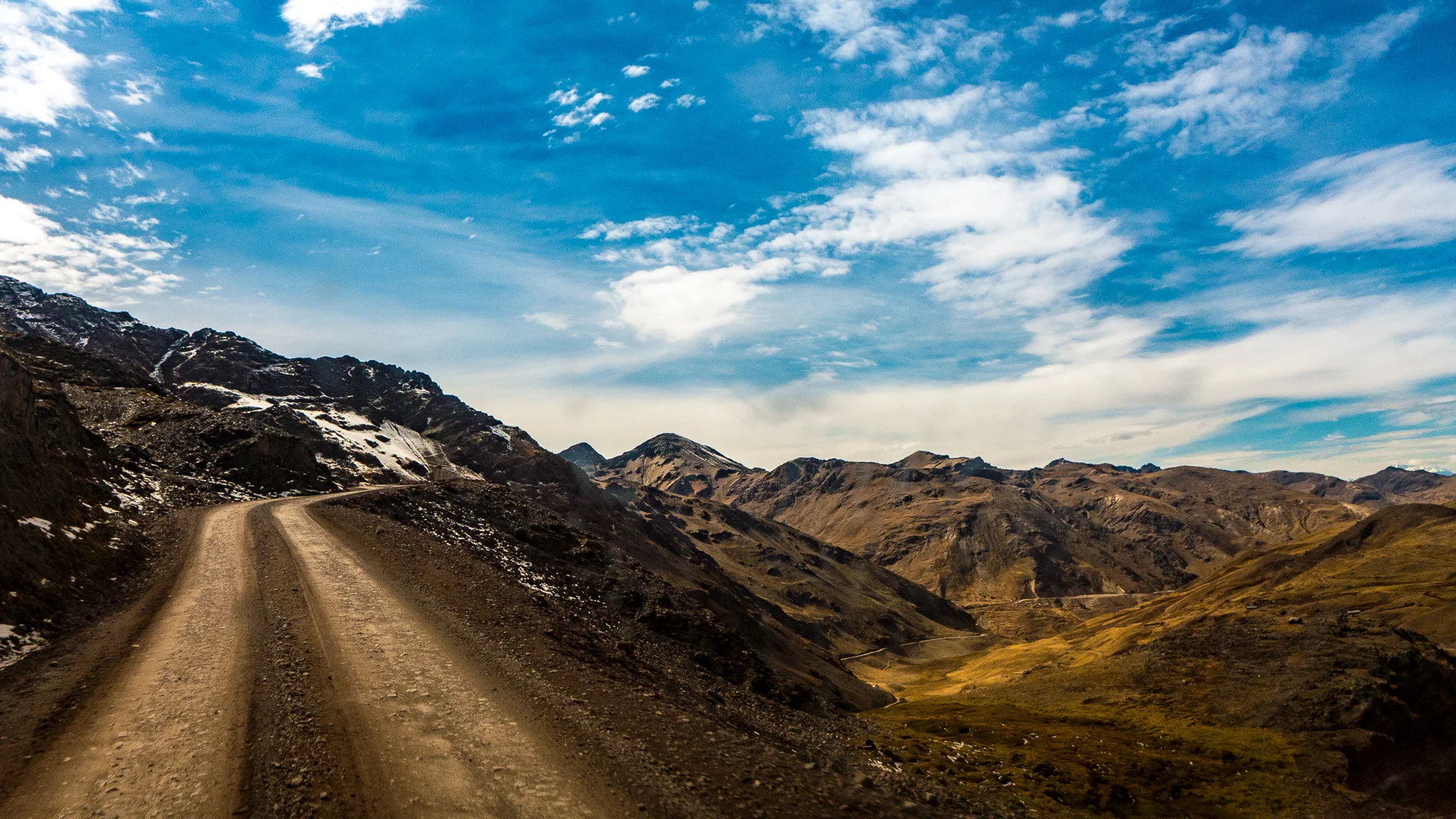 A road through the Andes